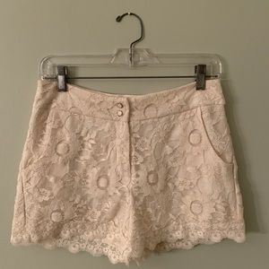 Lace shorts, size M